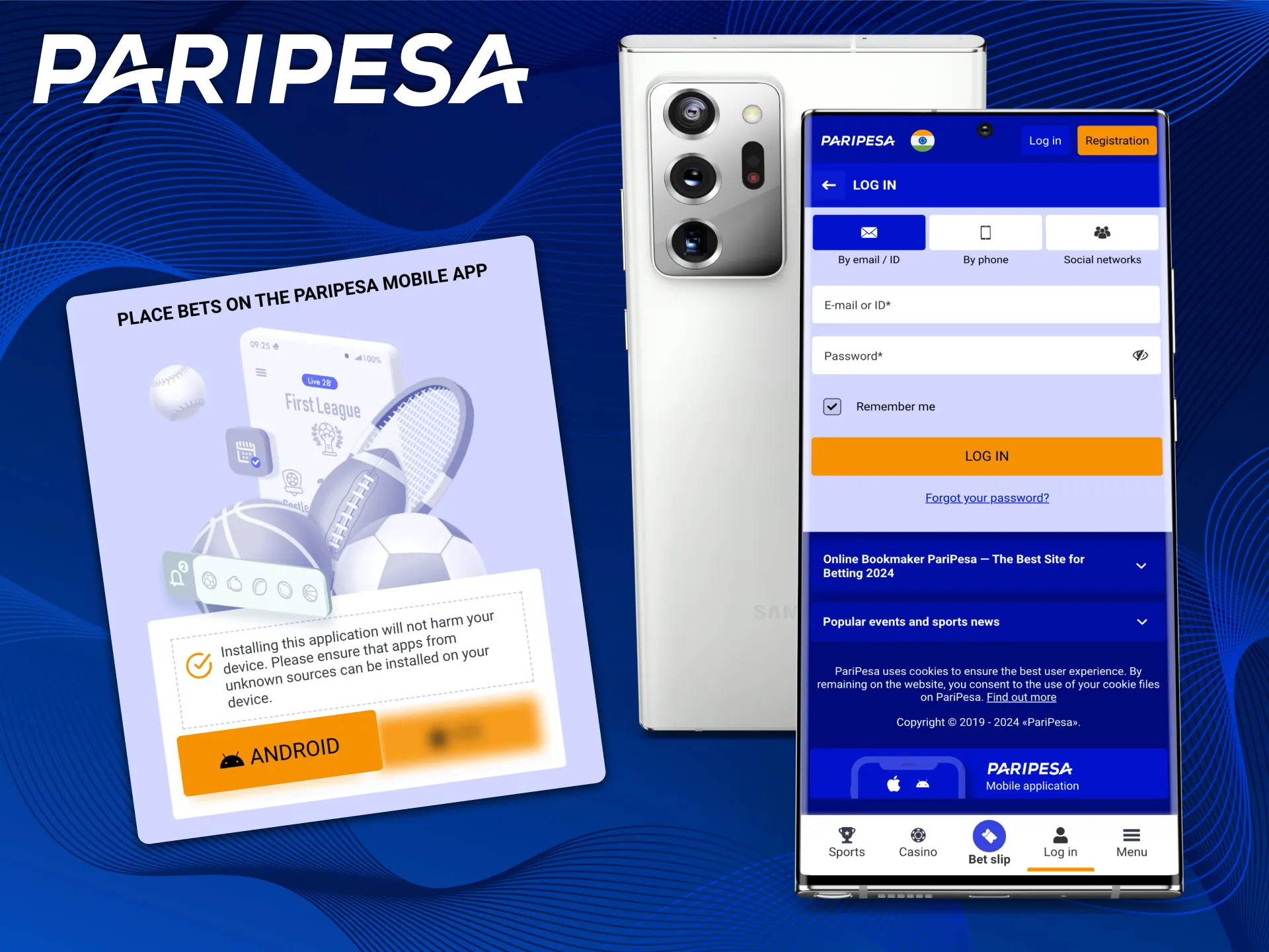 Install PariPesa app for android.