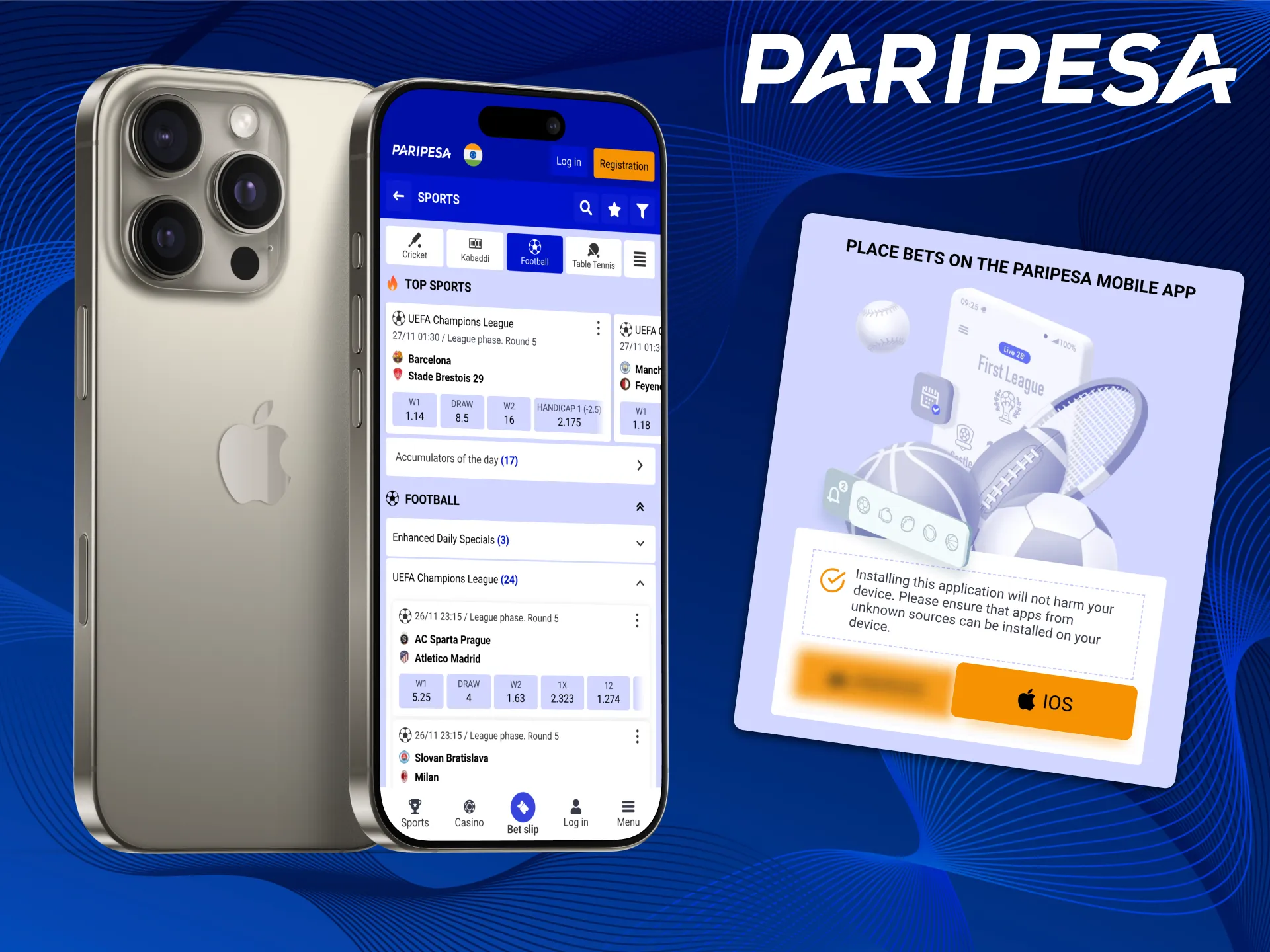 You can download PariPesa app for ios.